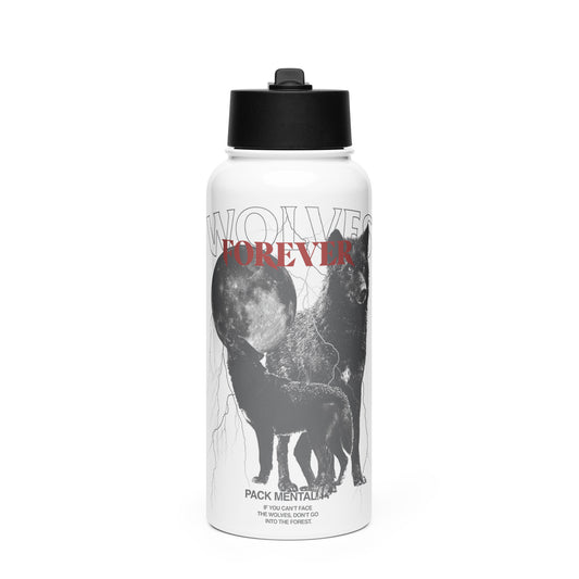 Stainless Steel Wolves Forever Water Bottle