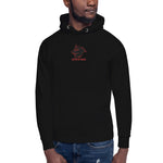 Black & Red Embroidered Logo Hoodie
