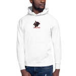 Black & Red Embroidered Logo Hoodie