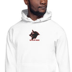 Black & Red Embroidered Logo Hoodie