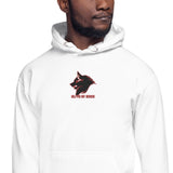 Black & Red Embroidered Logo Hoodie